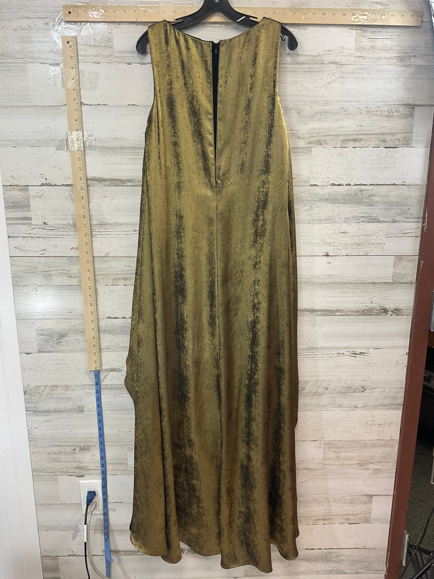 Gold Dress Party Long Badgley Mischka, Size M