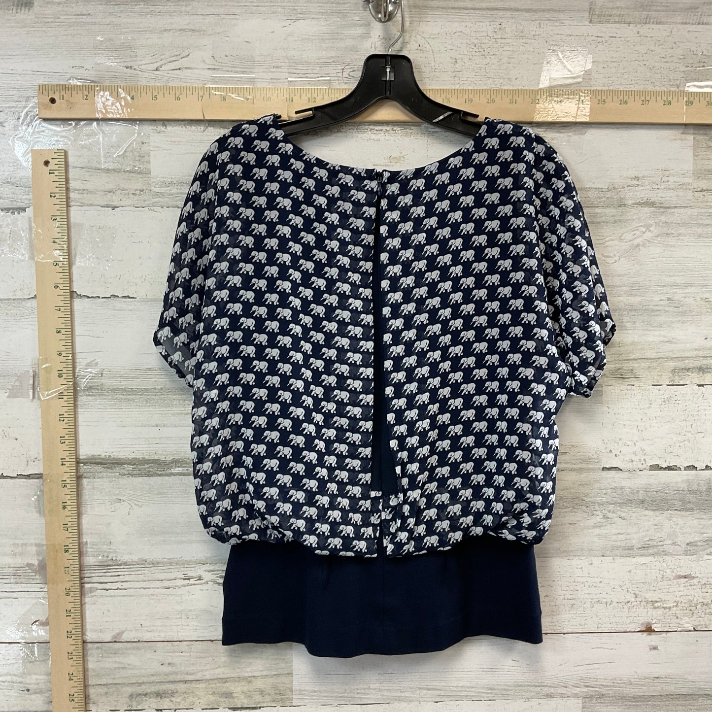 Navy Top Short Sleeve Cabi, Size Xs