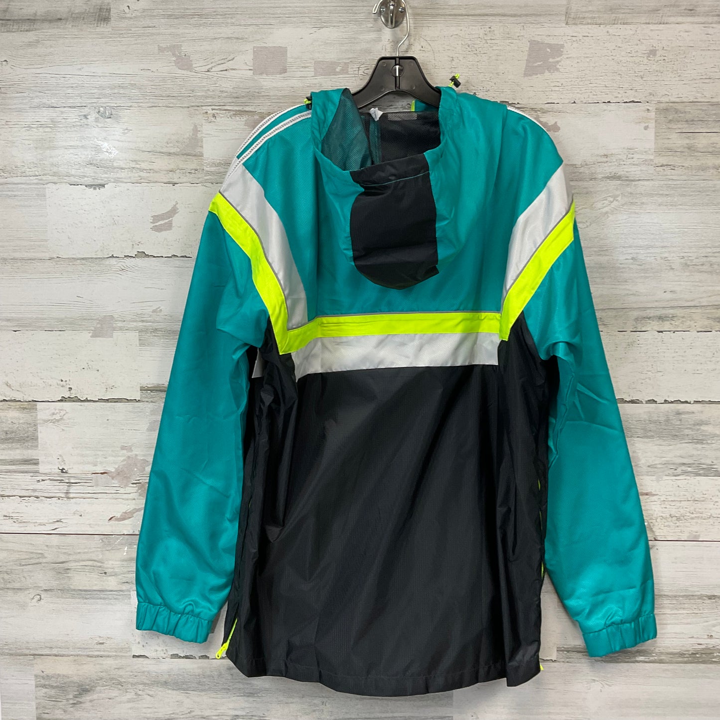 Jacket Windbreaker By Adidas In Aqua, Size: M