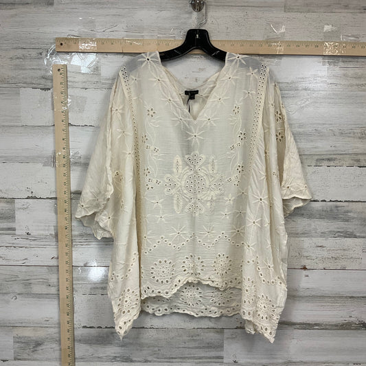 Top Short Sleeve By Coco And Carmen In Cream, Size: Os