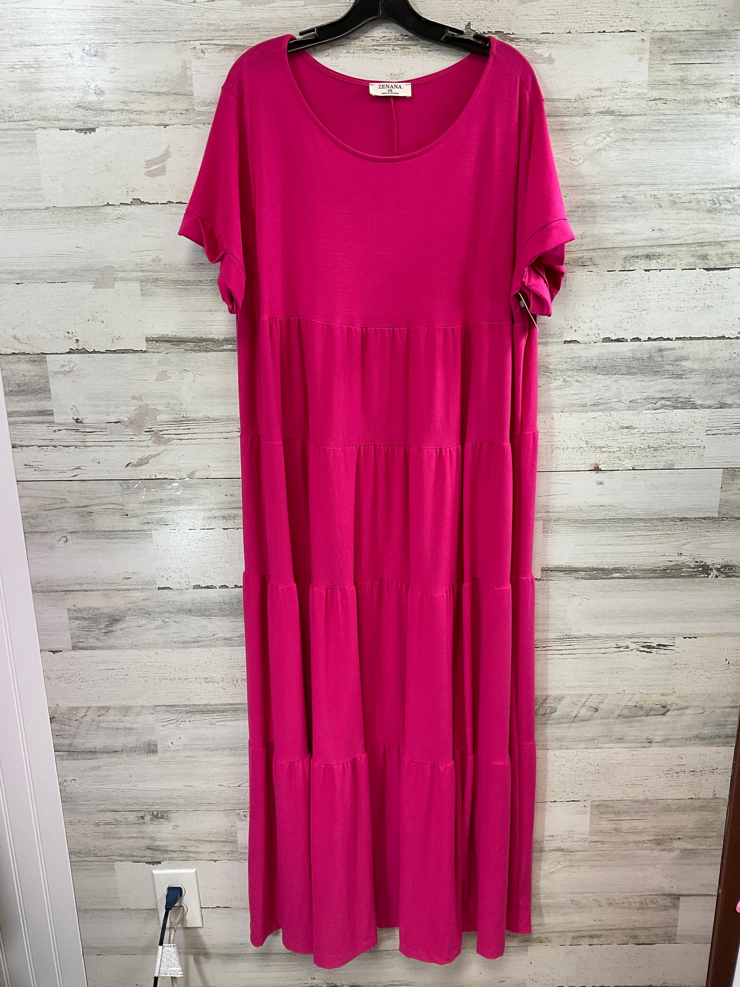 Dress Casual Maxi By Zenana Outfitters In Pink, Size: 3x