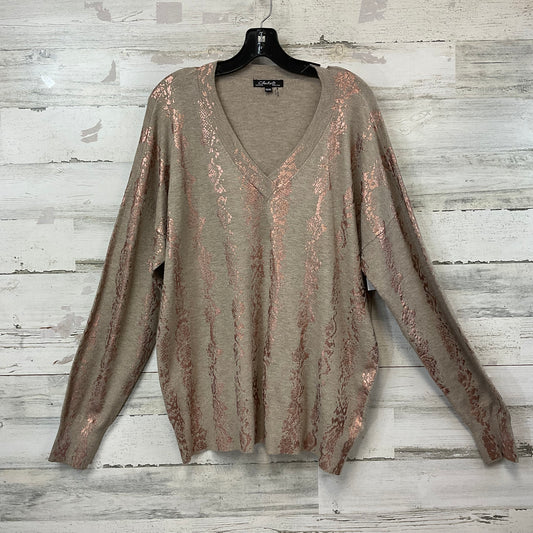 Sweater By Charlie B In Tan, Size: Xl