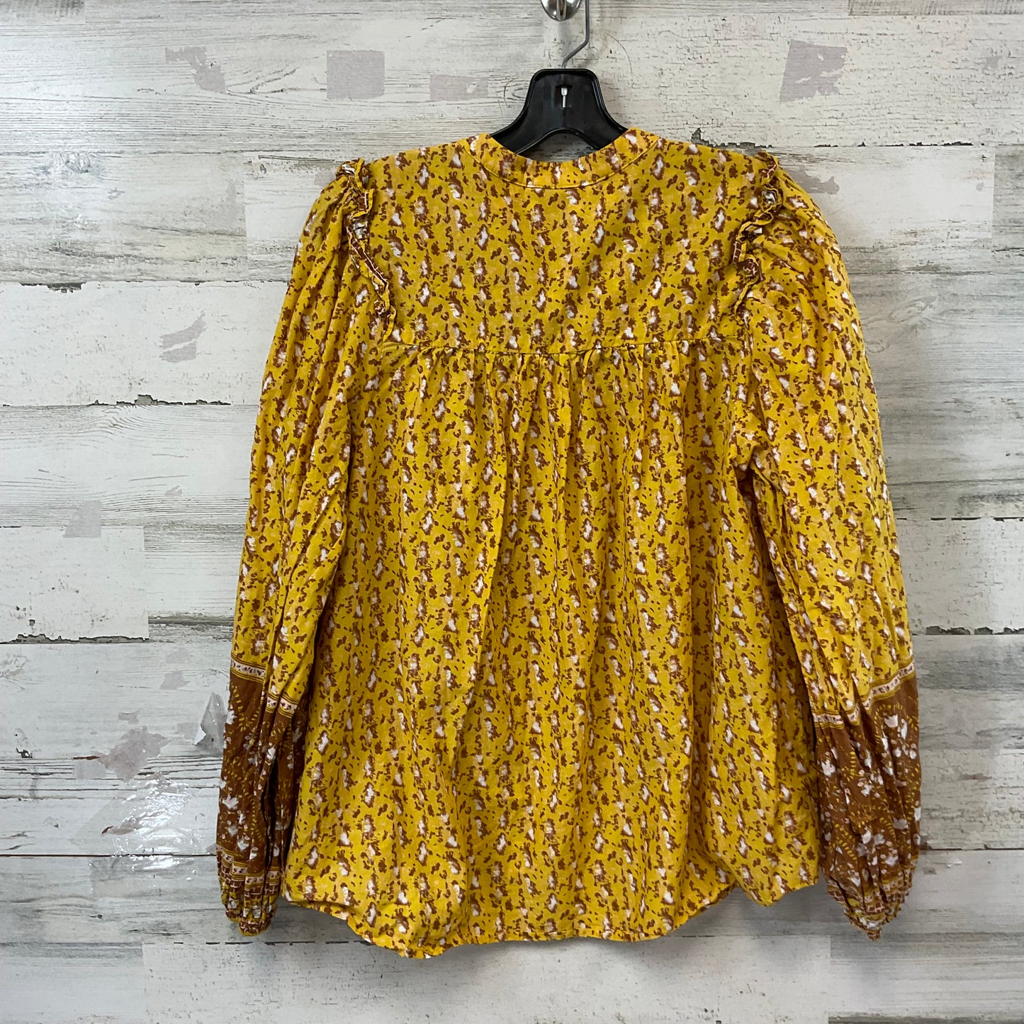 Top Long Sleeve By Joie In Yellow, Size: L