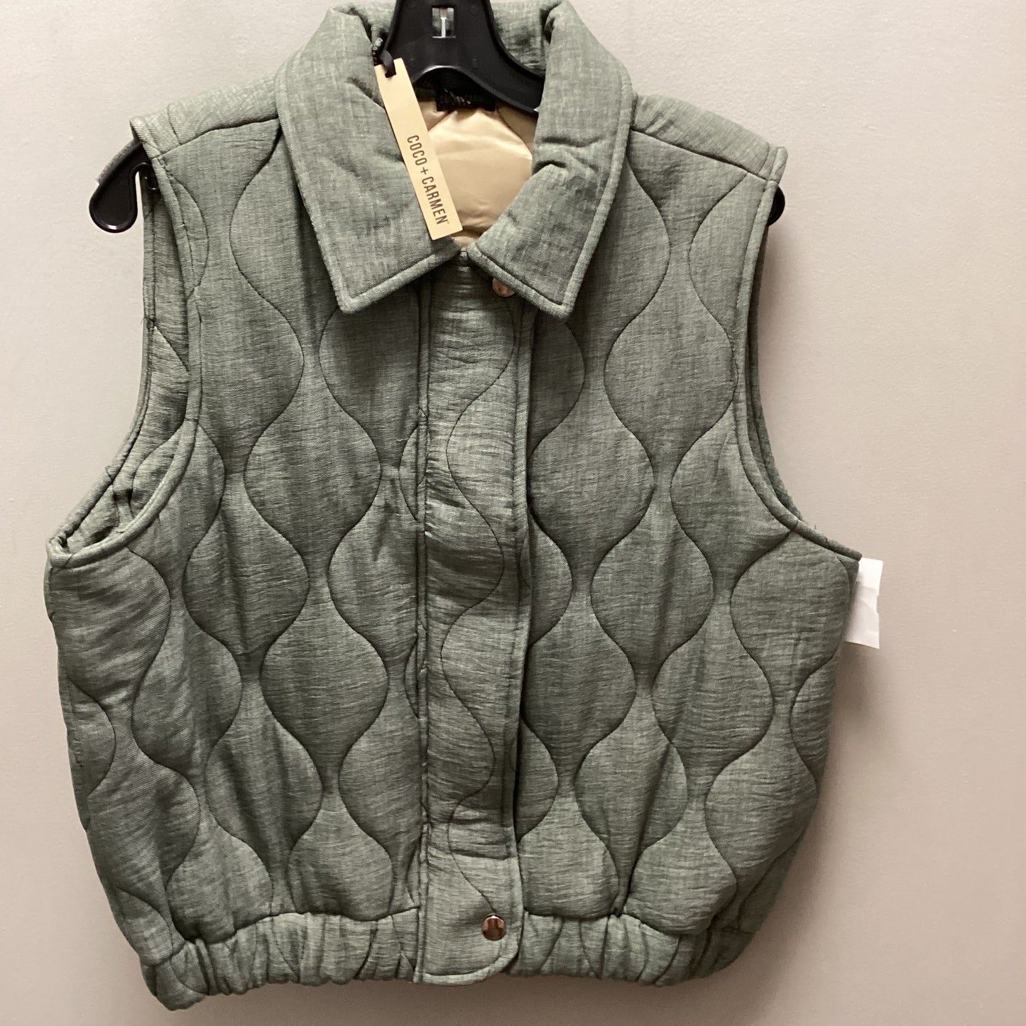 Vest Puffer & Quilted By Coco And Carmen In Green, Size: S