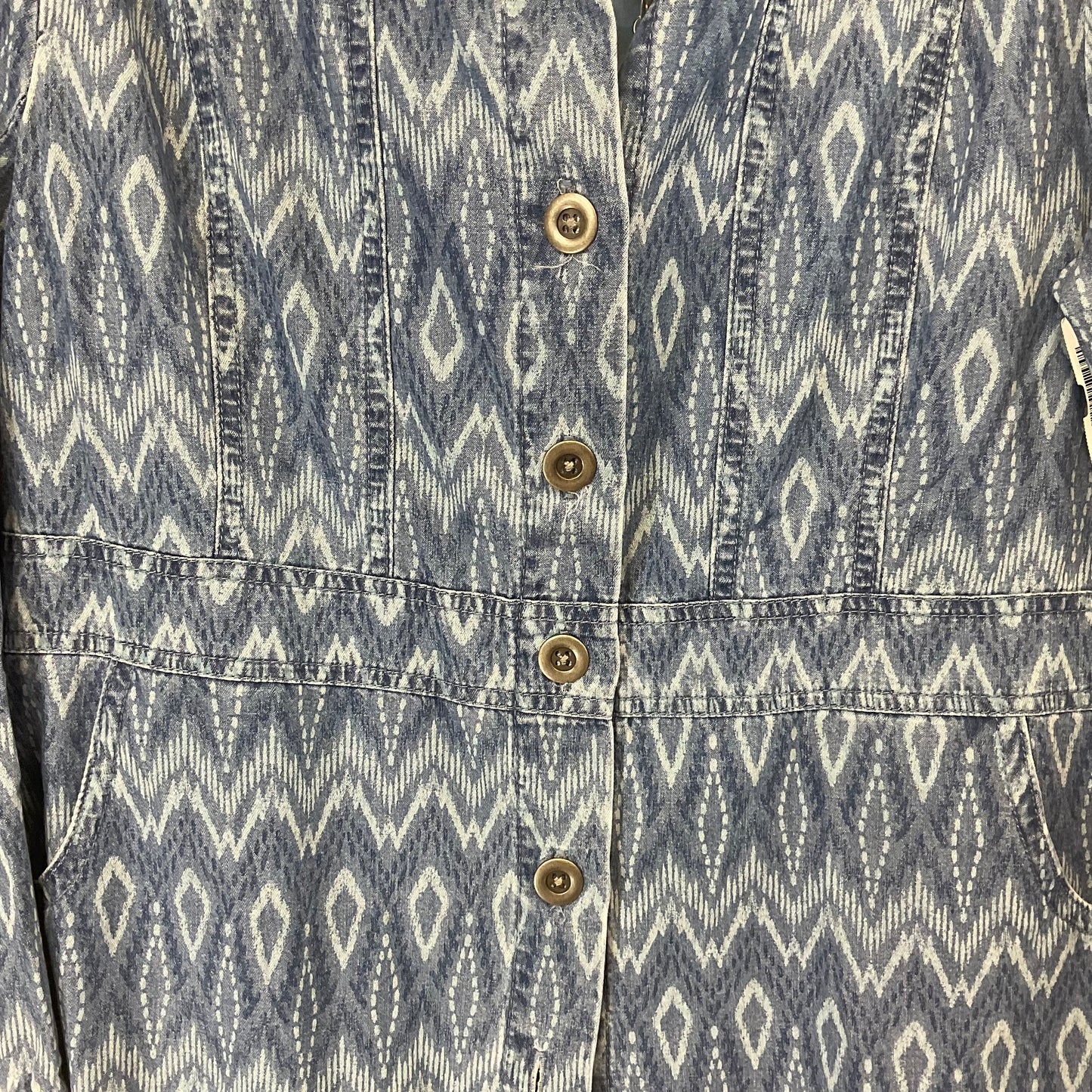 Jacket Shirt By Diane Gilman In Blue, Size: M