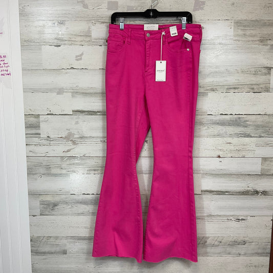 Jeans Flared By Judy Blue In Pink, Size: 10