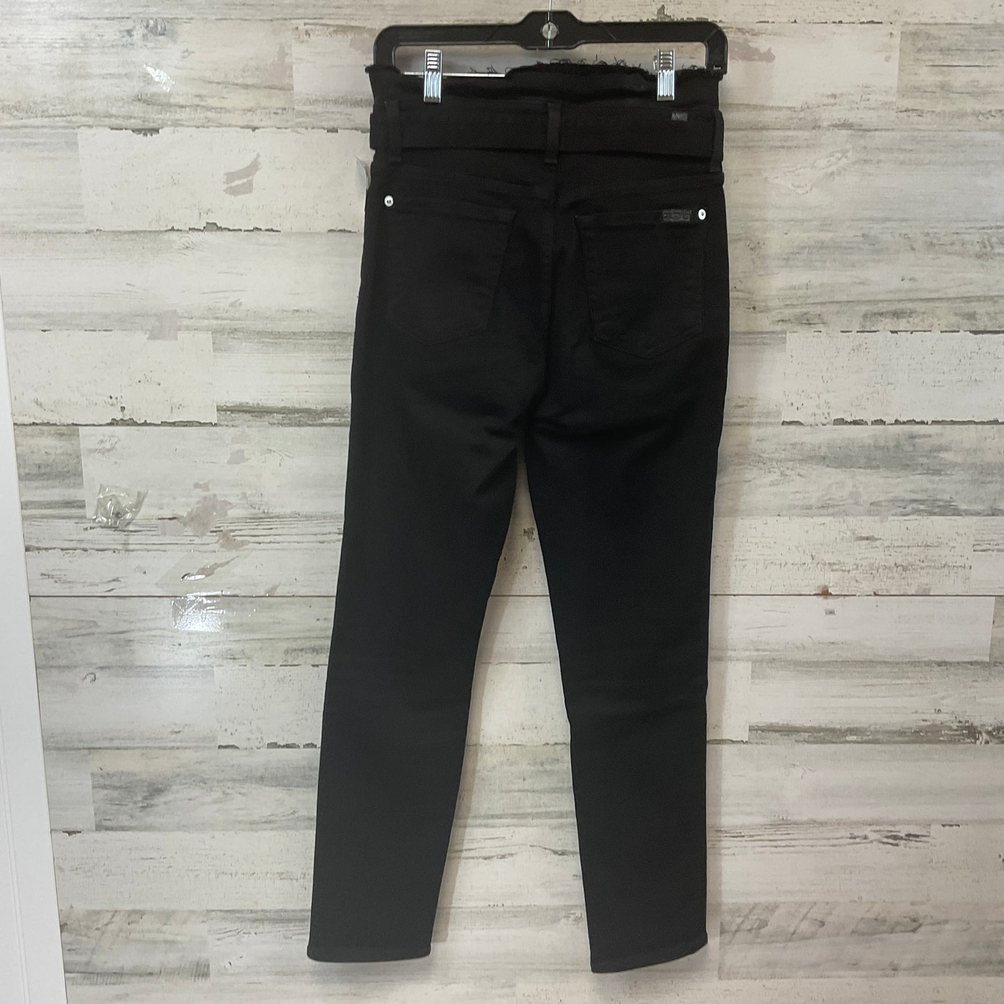 Jeans Skinny By 7 For All Mankind In Black Denim, Size: 4