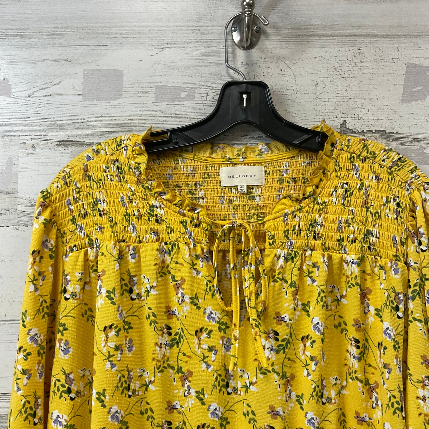 Top Long Sleeve By Melloday In Yellow, Size: 2x