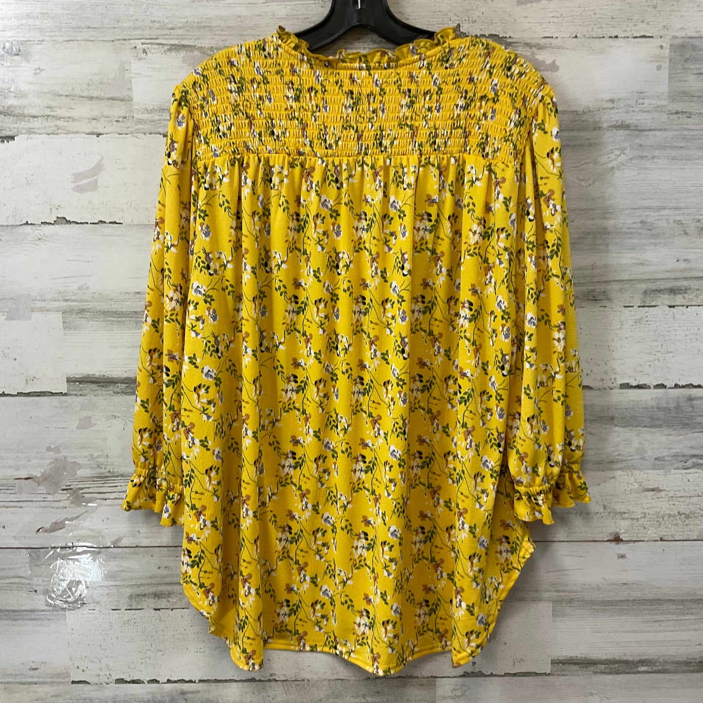 Top Long Sleeve By Melloday In Yellow, Size: 2x