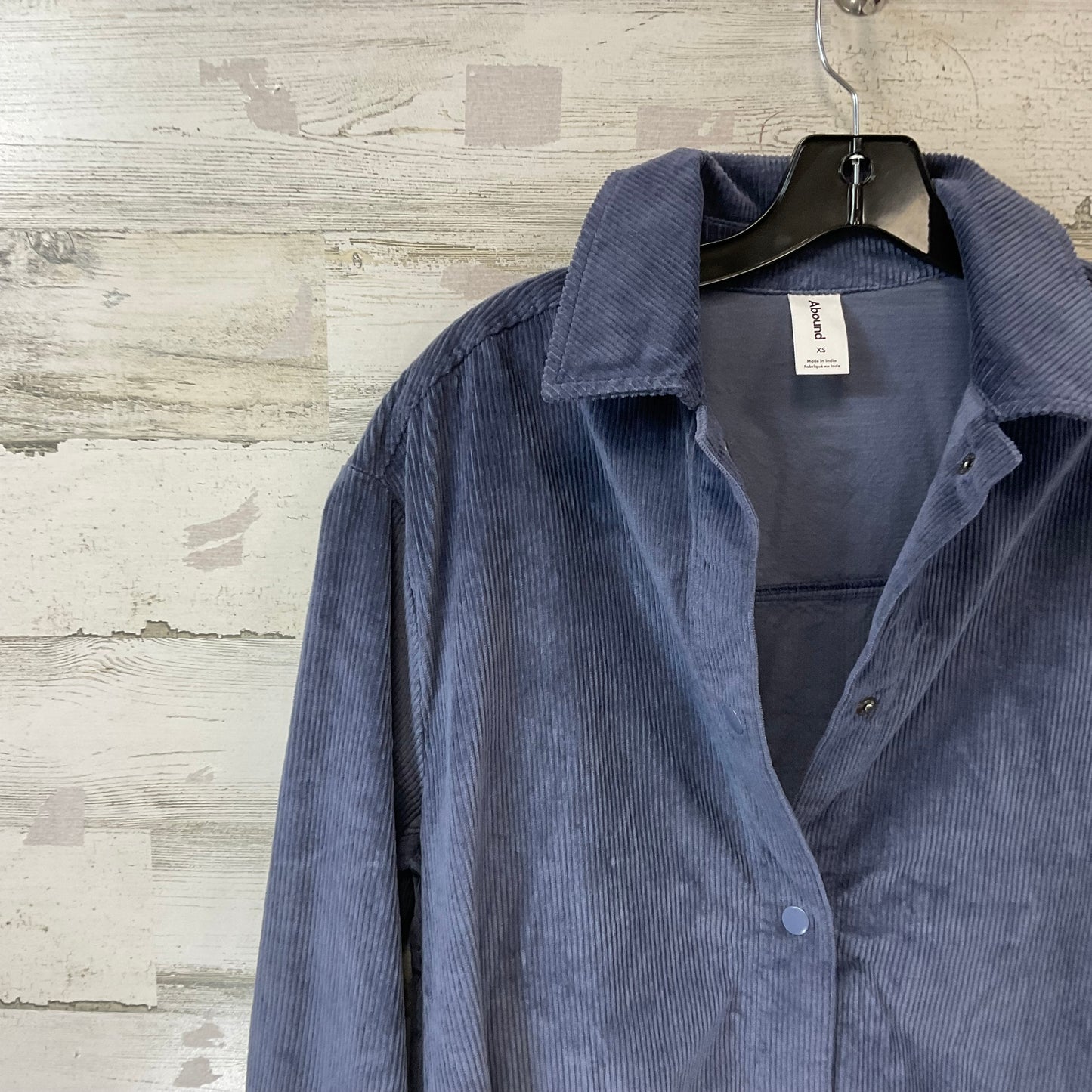 Jacket Shirt By Abound In Blue, Size: Xs