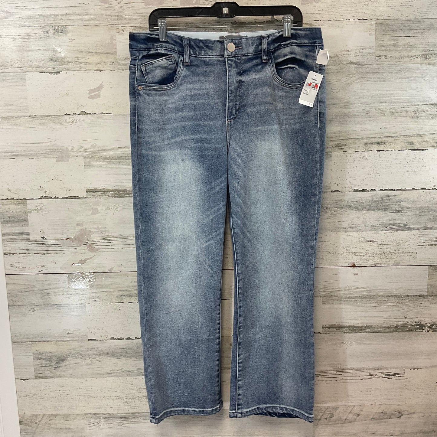 Jeans Straight By Wit & Wisdom In Blue Denim, Size: 14