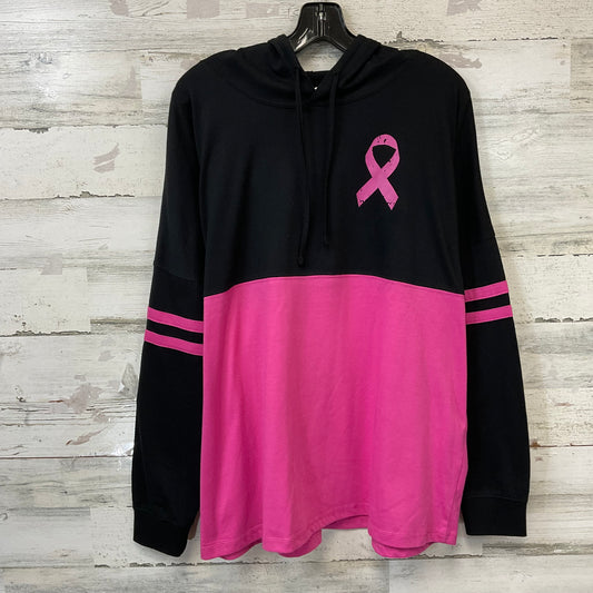 Top Long Sleeve By The Breast Cancer Site In Black & Pink, Size: 2x