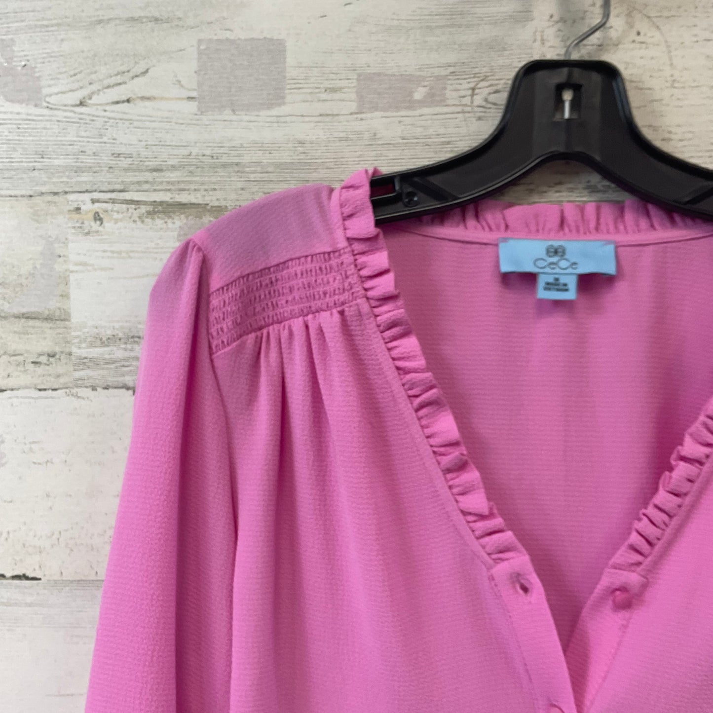 Top Short Sleeve By Cece In Pink, Size: M