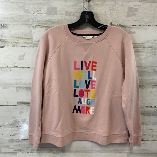 Sweatshirt Crewneck By Boden In Pink, Size: M