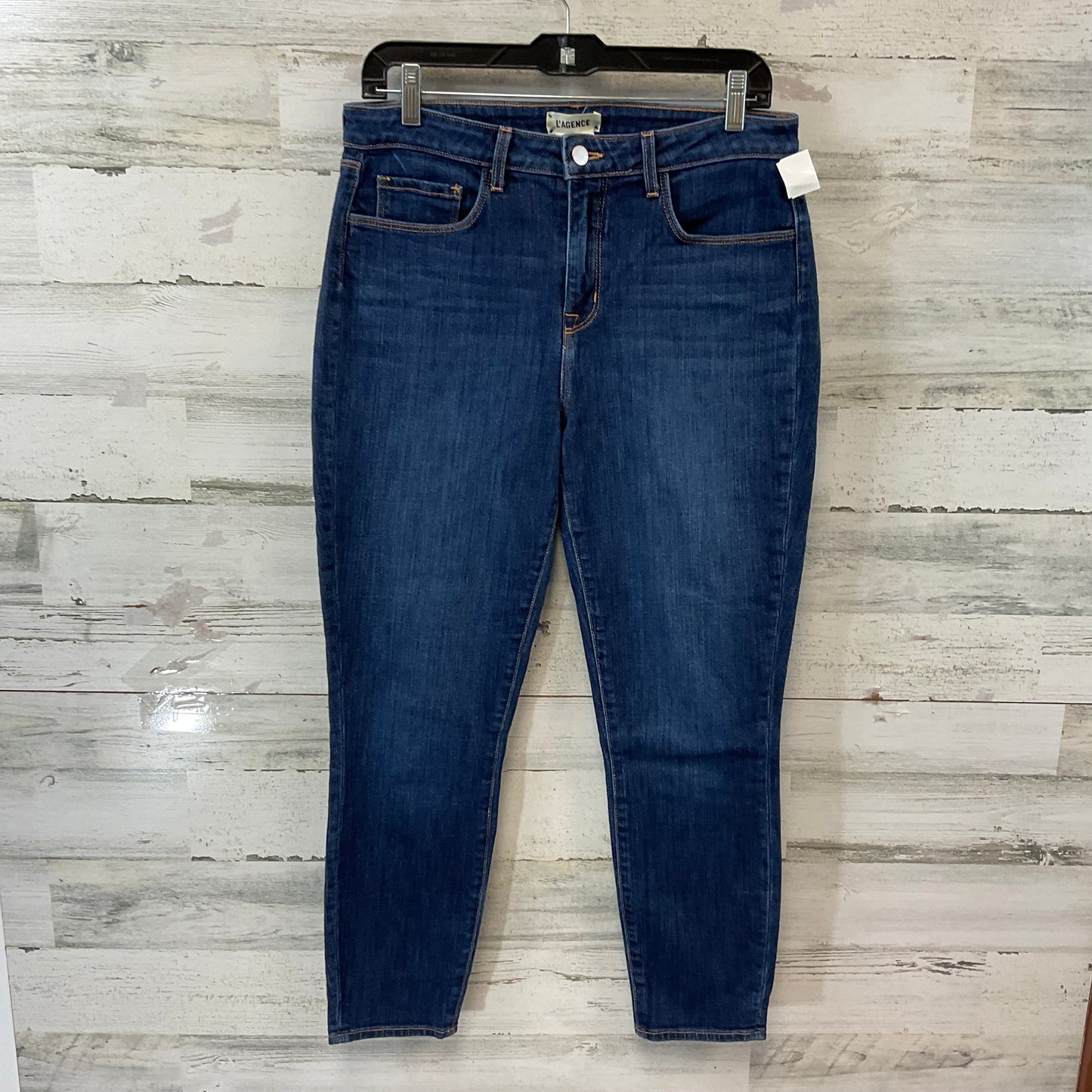 Jeans Skinny By L Agence In Blue Denim, Size: 8