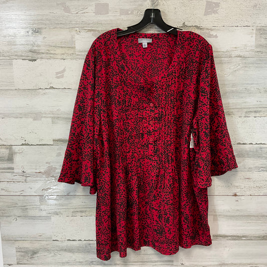 Top Short Sleeve By Catherines In Red, Size: 2x