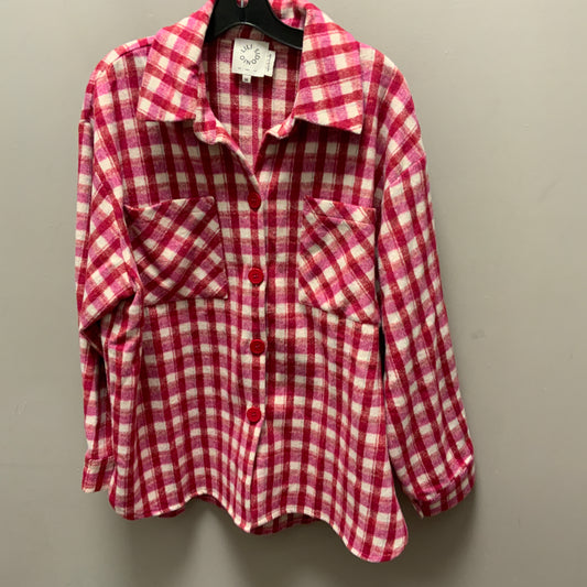 Jacket Shirt By Lili Sidonio In Red, Size: M