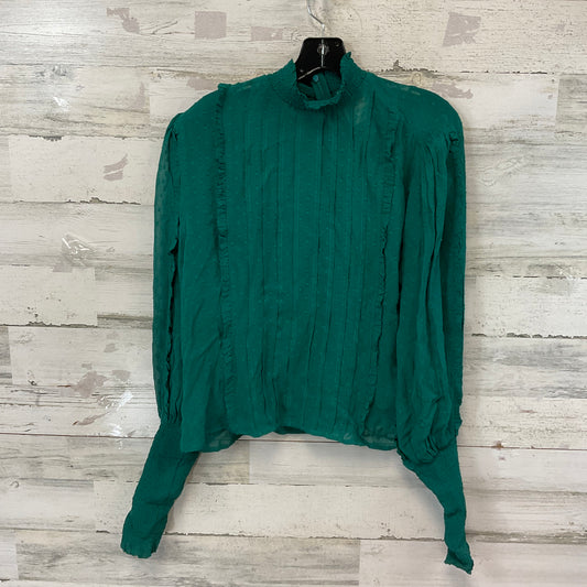 Top Long Sleeve By Farm Rio In Green, Size: L