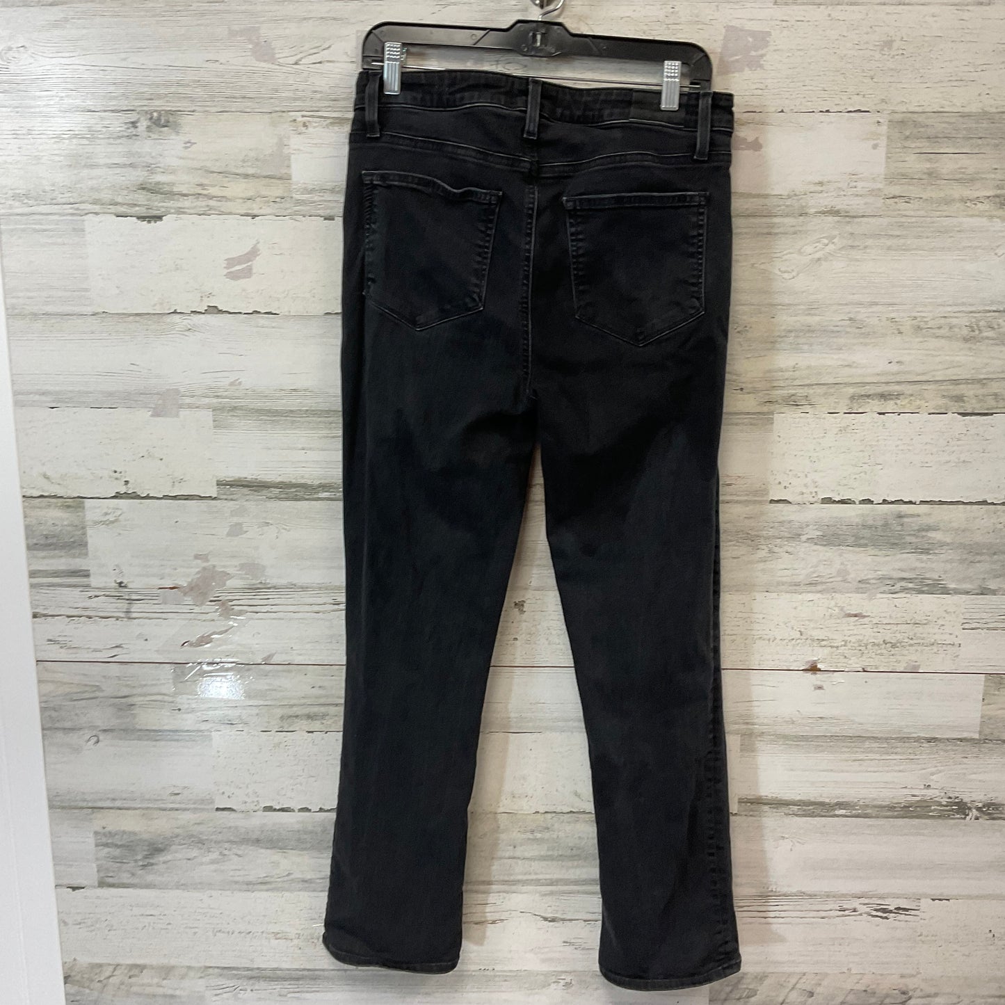 Jeans Straight By Paige In Black Denim, Size: 10