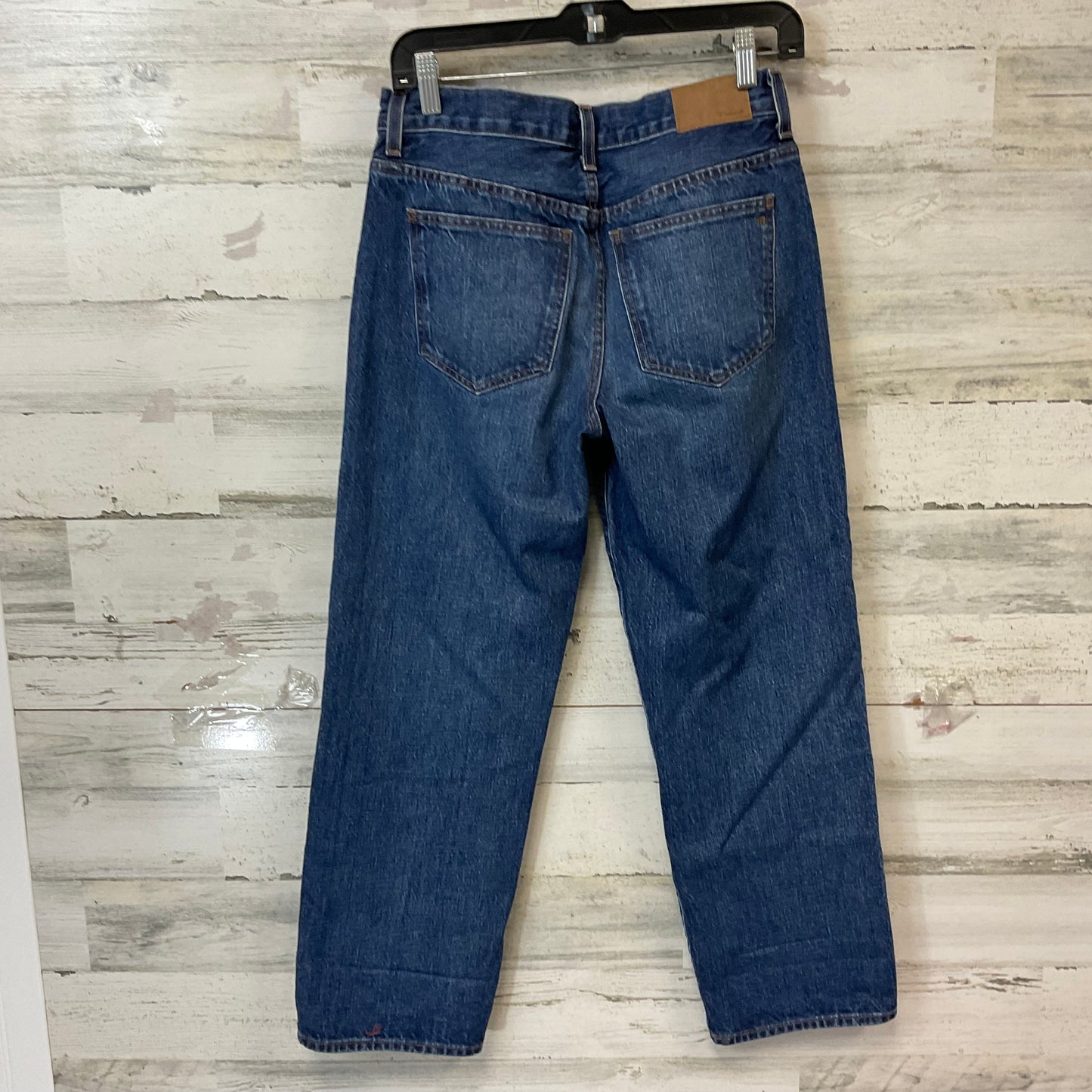 Jeans Straight By Madewell In Blue Denim, Size: 0p