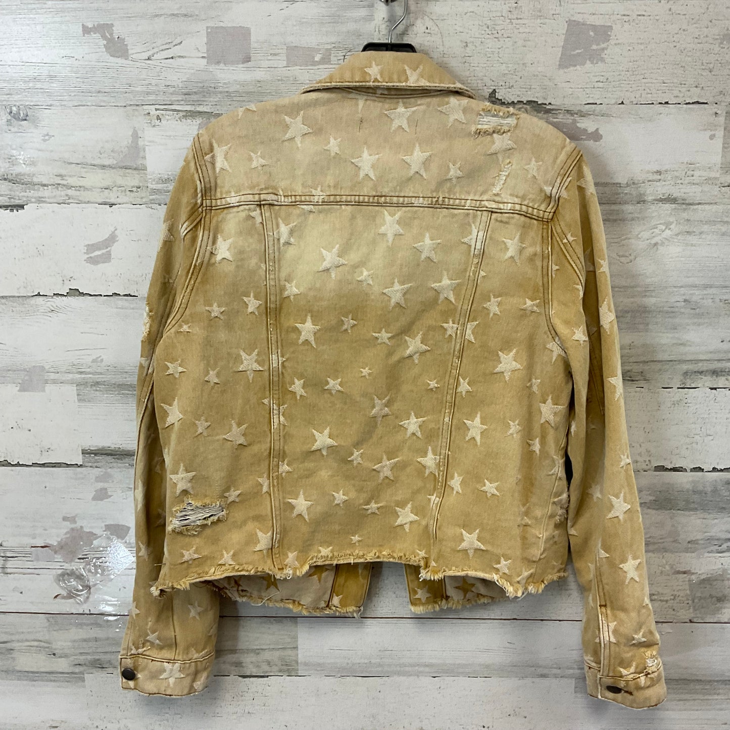 Jacket Denim By Kut In Tan, Size: Xl