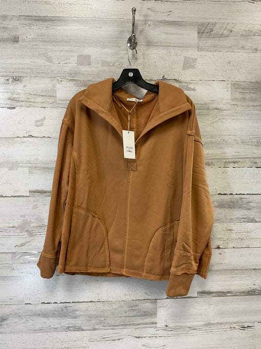 Top Long Sleeve By New In In Brown, Size: L