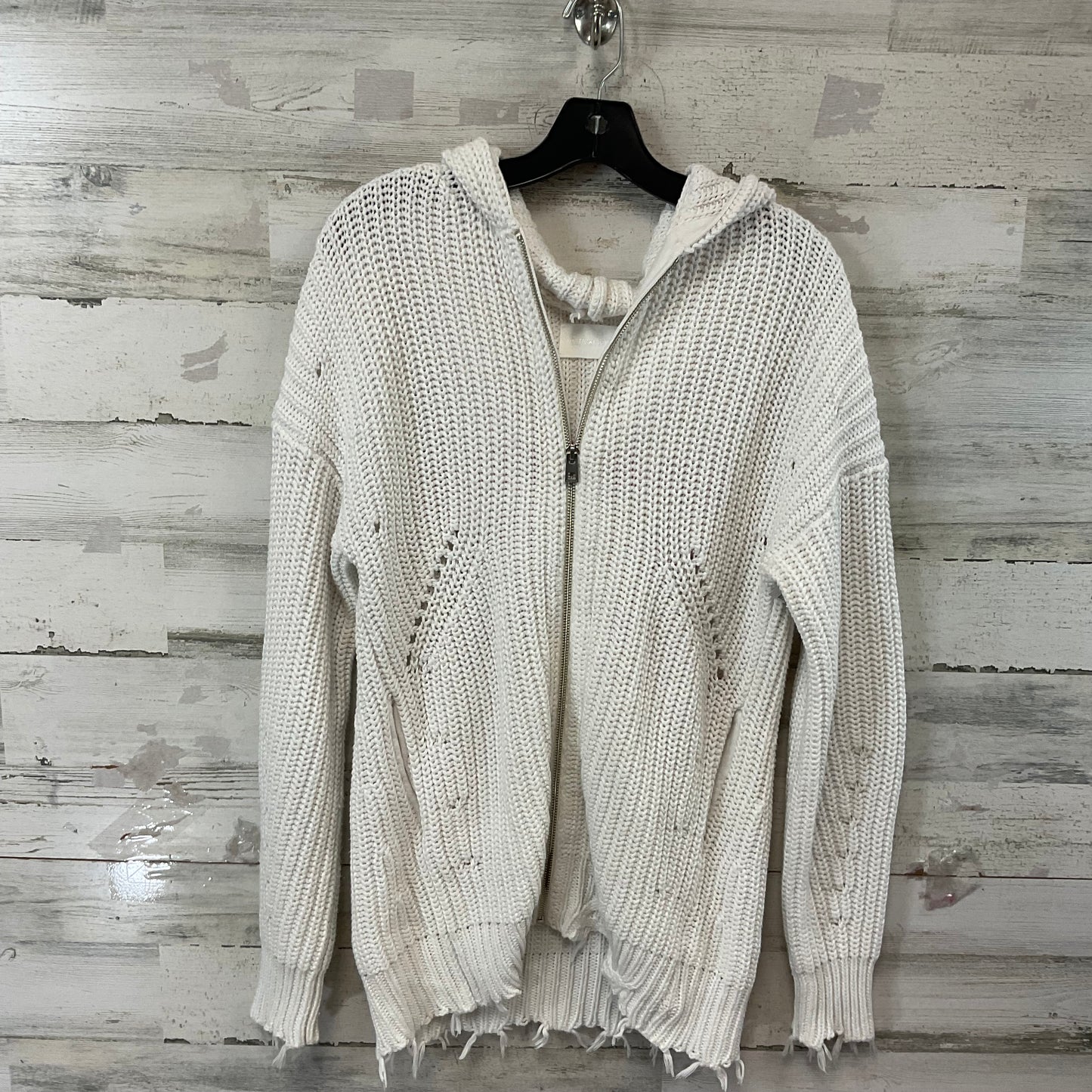 Sweater Cardigan Designer By Zadig And Voltaire In White, Size: Xs/ S