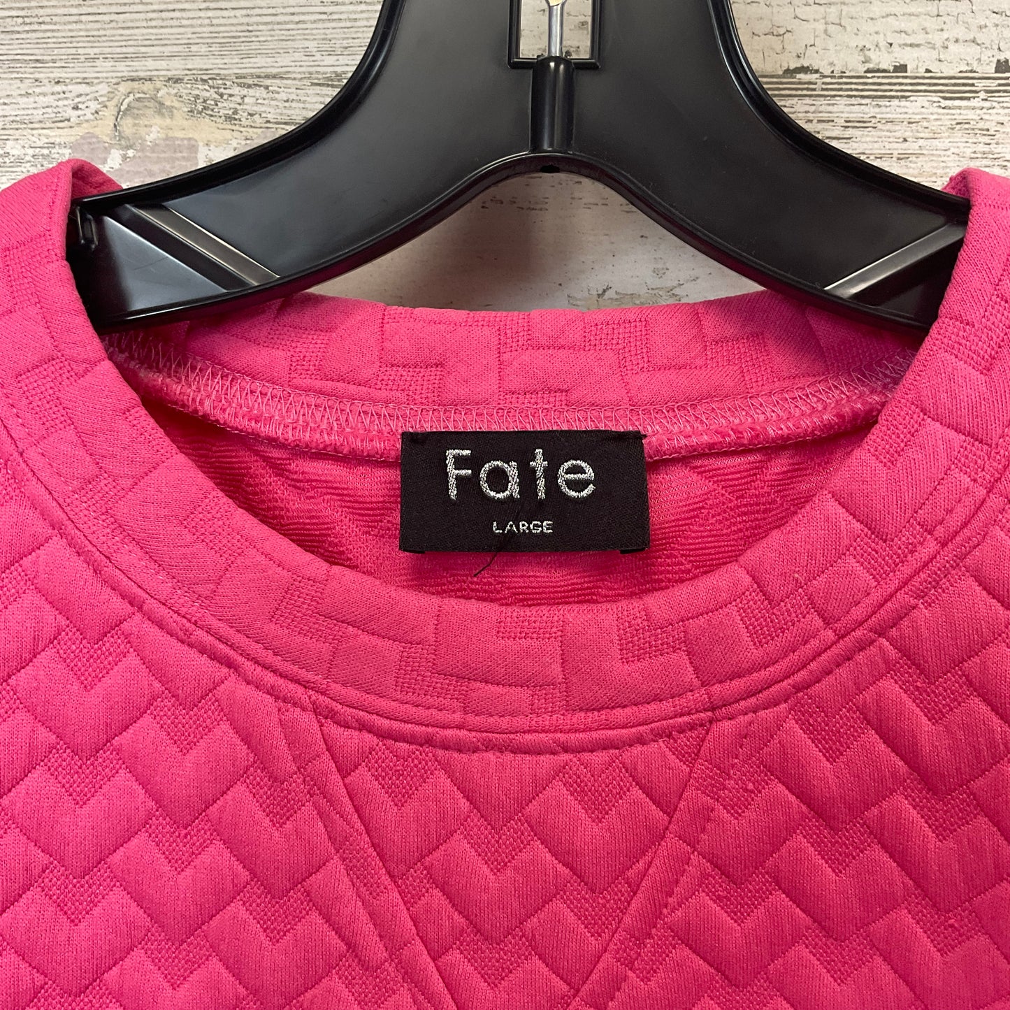 Top Long Sleeve By Fate In Pink, Size: L