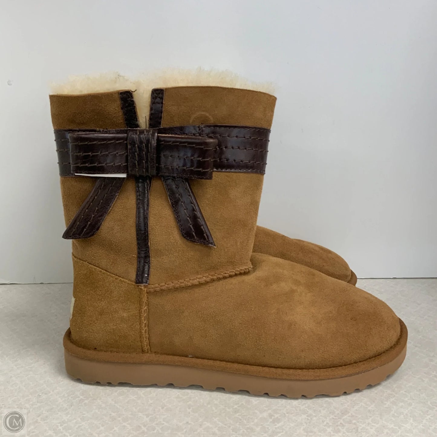 Boots Mid-calf Flats By Ugg In Tan, Size: 9