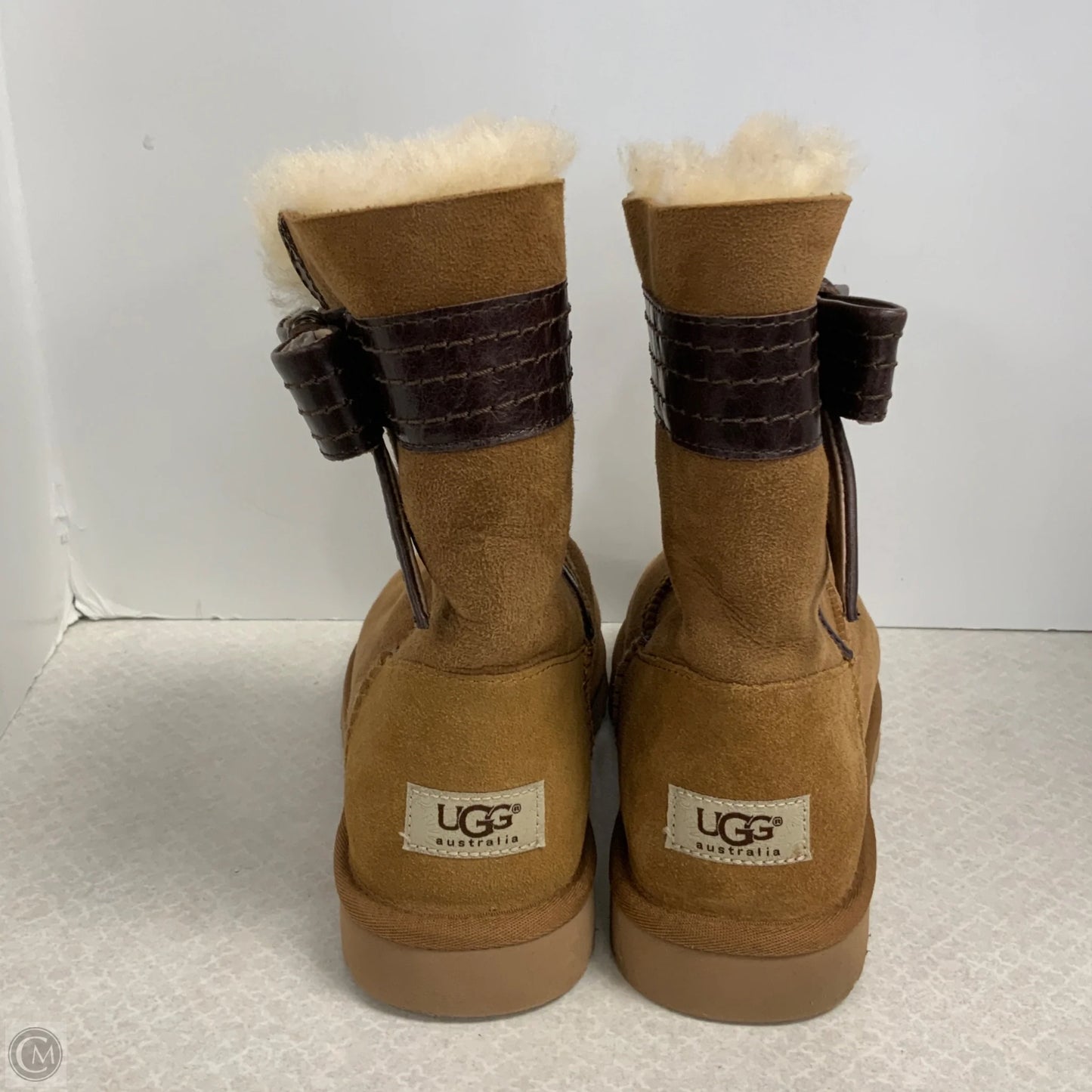 Boots Mid-calf Flats By Ugg In Tan, Size: 9