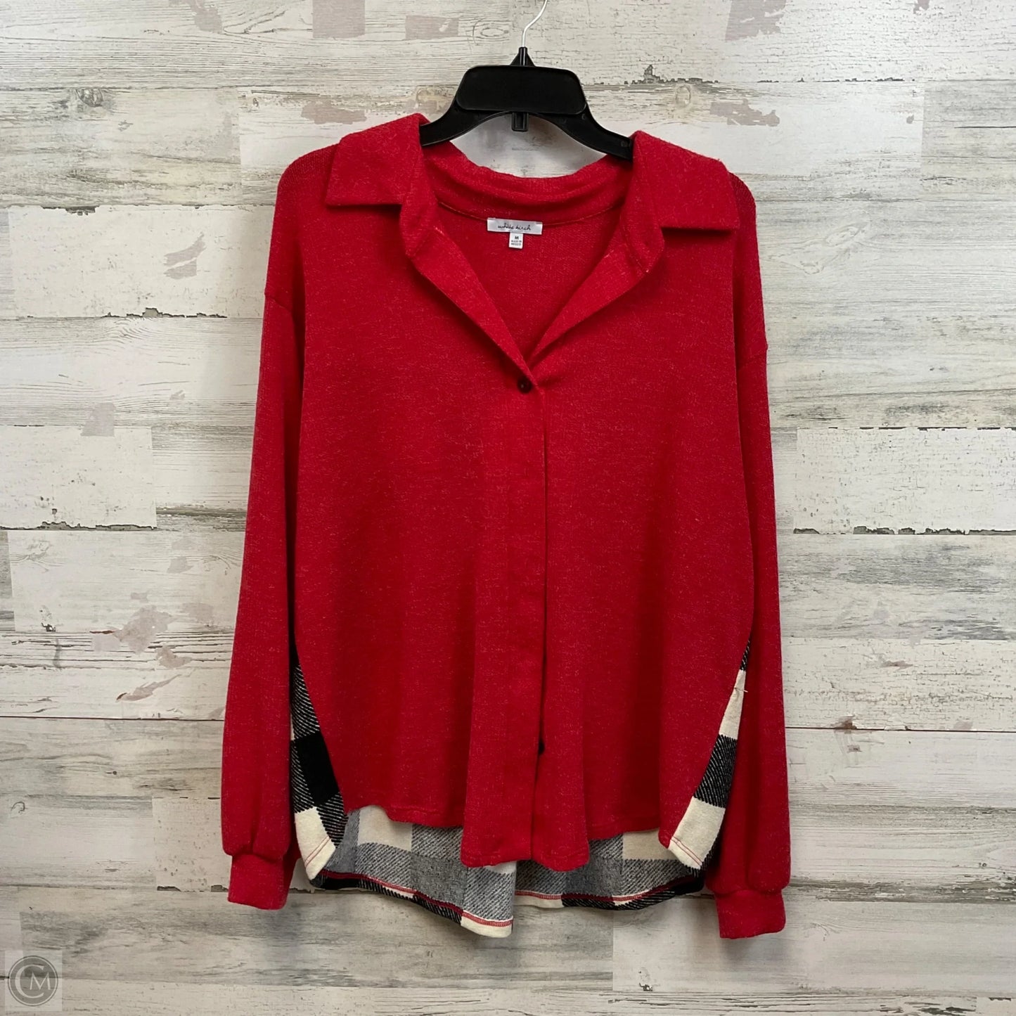 Top Long Sleeve By White Birch In Red, Size: M