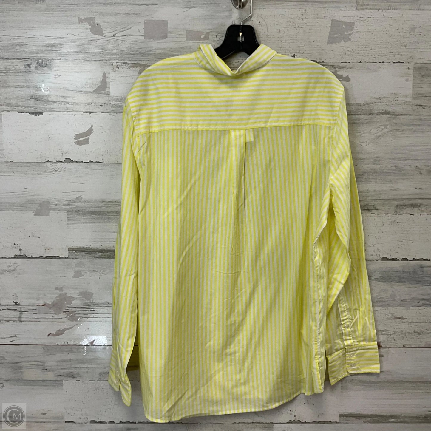 Blouse Long Sleeve By J. Crew In Yellow, Size: Xl