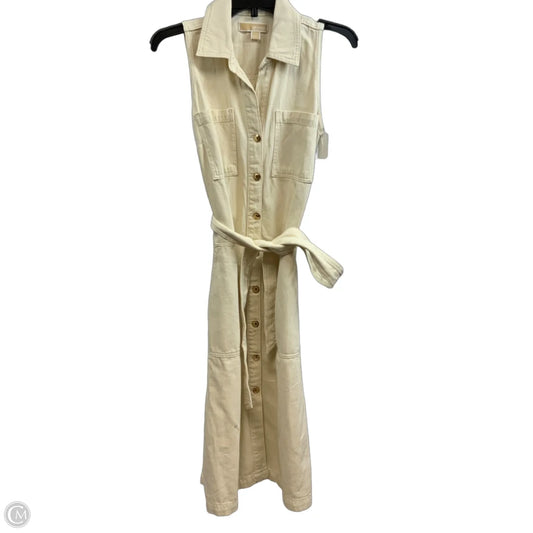 Dress Casual Midi By Michael By Michael Kors In Cream Denim, Size: S