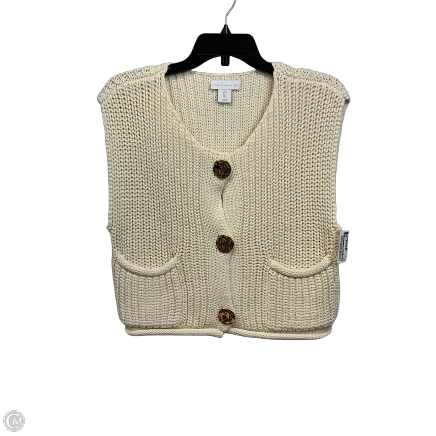 Vest Sweater By House Of Harlow In Cream, Size: S