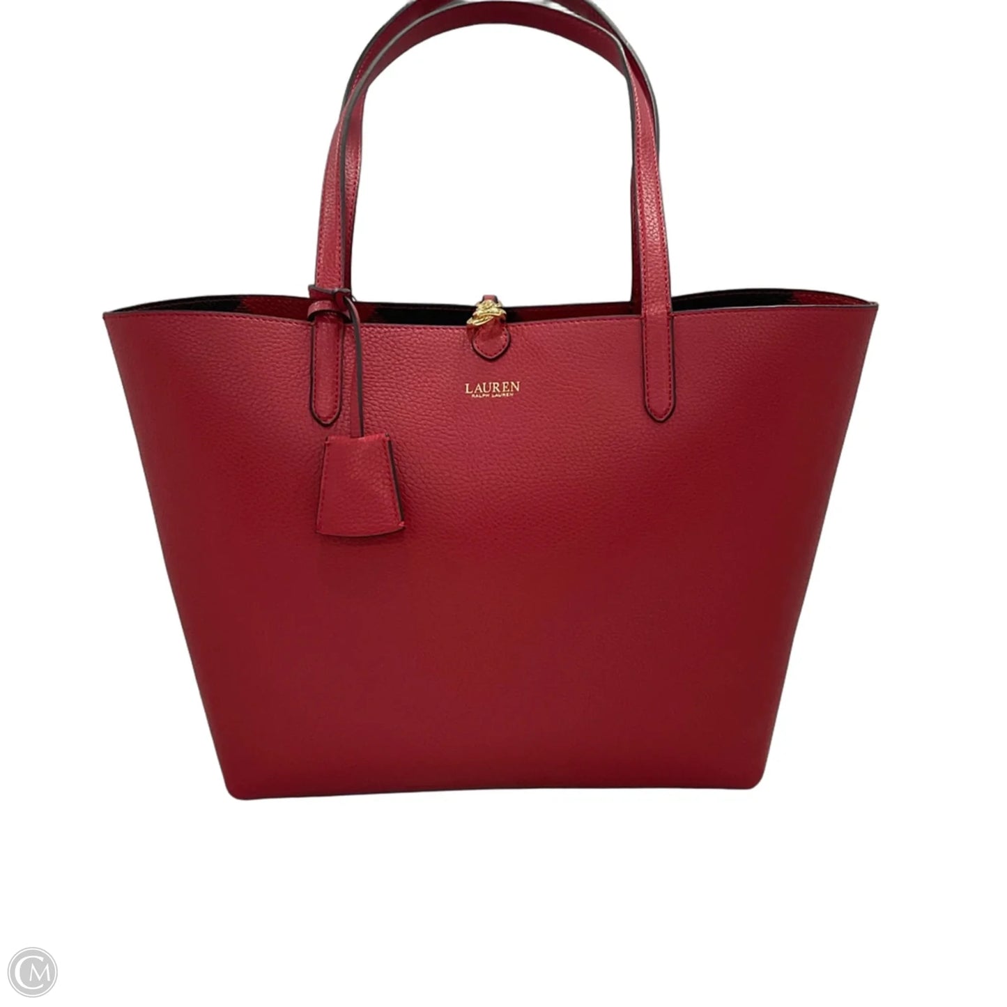 Handbag Leather By Lauren By Ralph Lauren, Size: Large