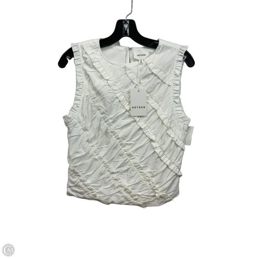 Blouse Sleeveless By Heyson In White, Size: S