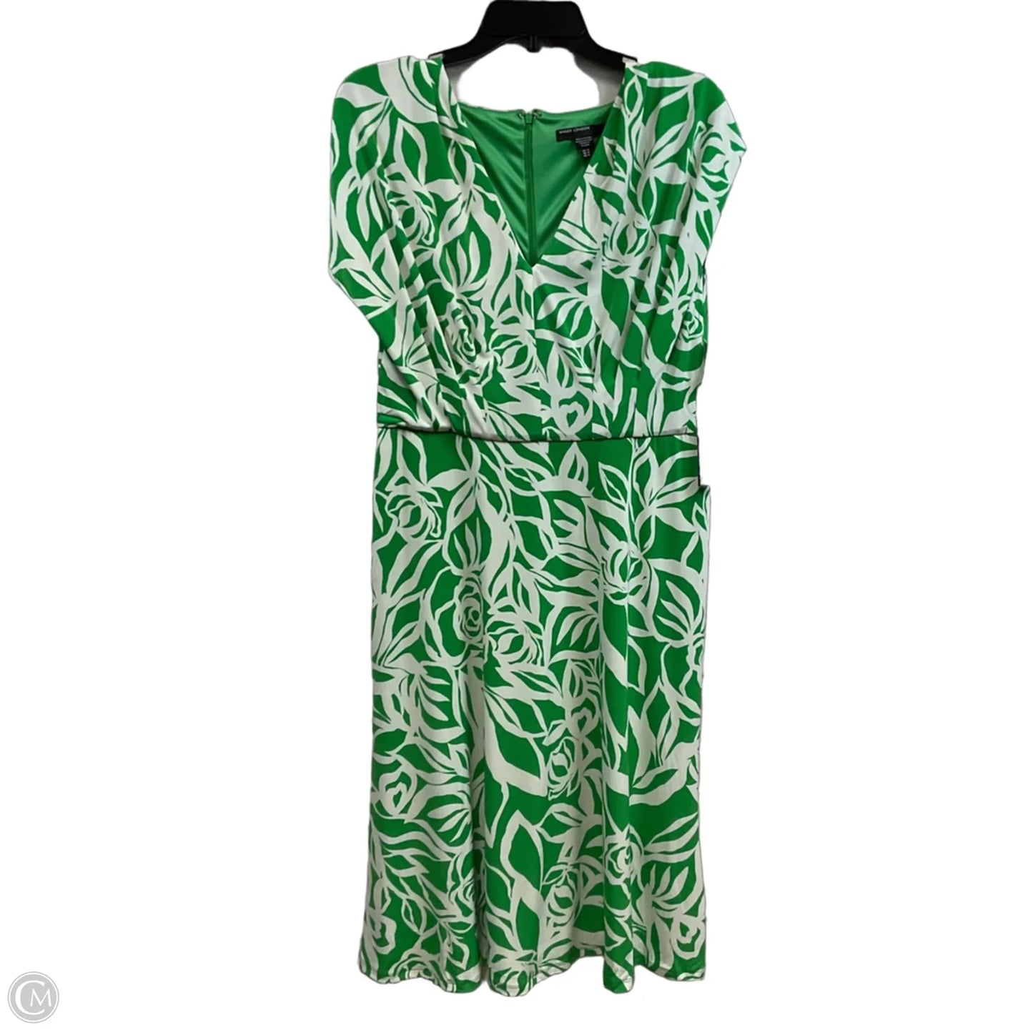 Dress Casual Midi By Maggy London In Green, Size: L