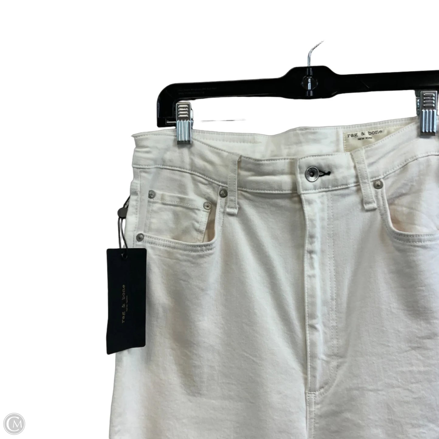 Jeans Flared By Rag And Bone In White Denim, Size: 14