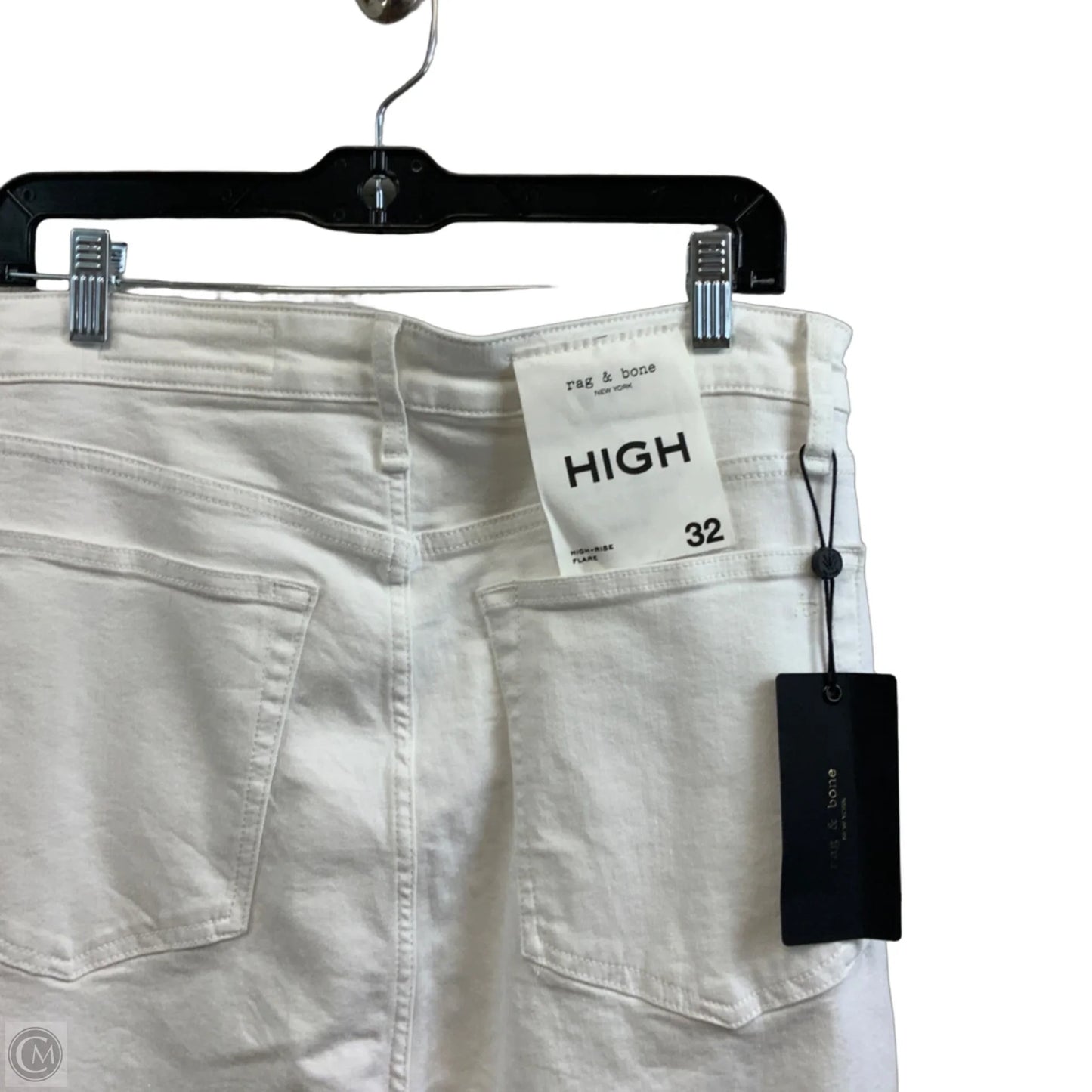 Jeans Flared By Rag And Bone In White Denim, Size: 14