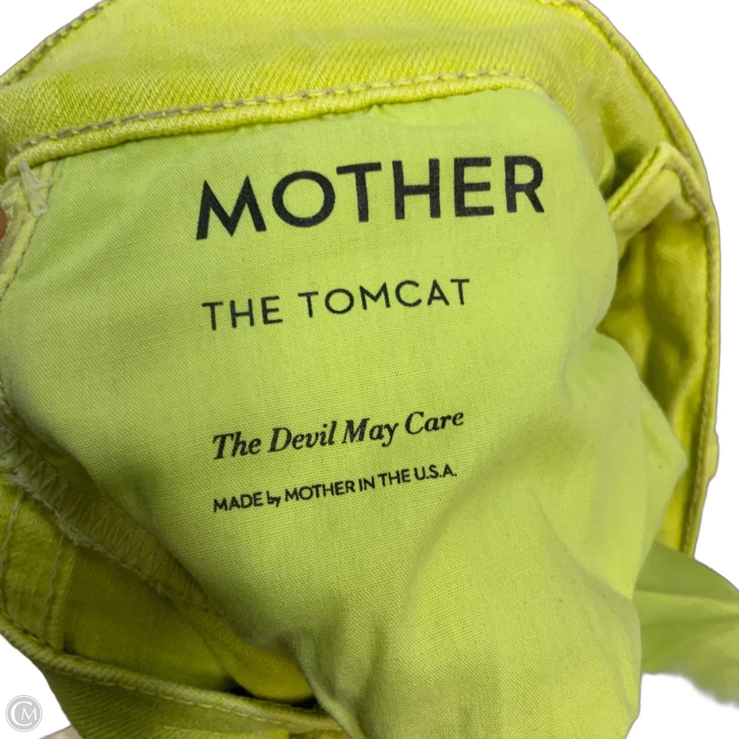 Jeans Straight By Mother In Yellow Denim, Size: 2