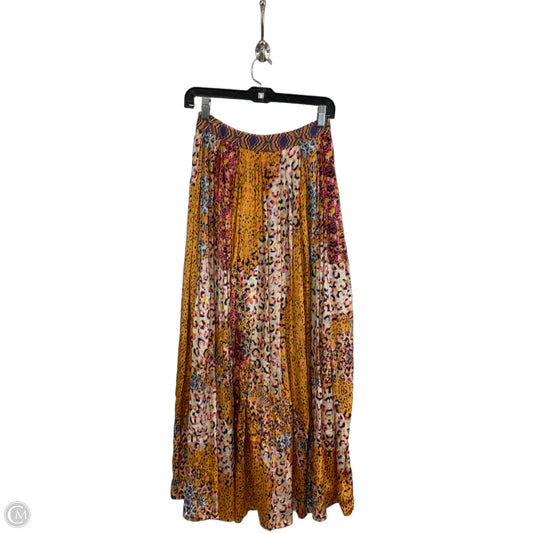 Skirt Maxi By Anthropologie In Orange, Size: Xxs