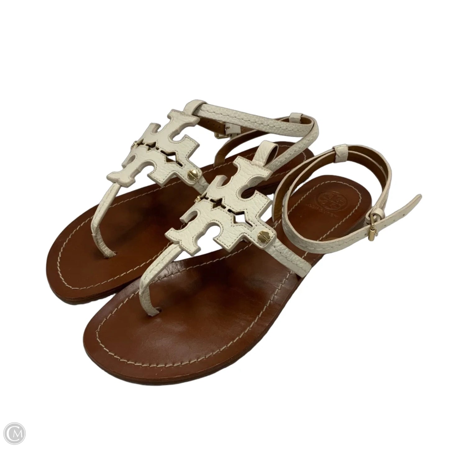Sandals Designer By Tory Burch In White, Size: 8.5