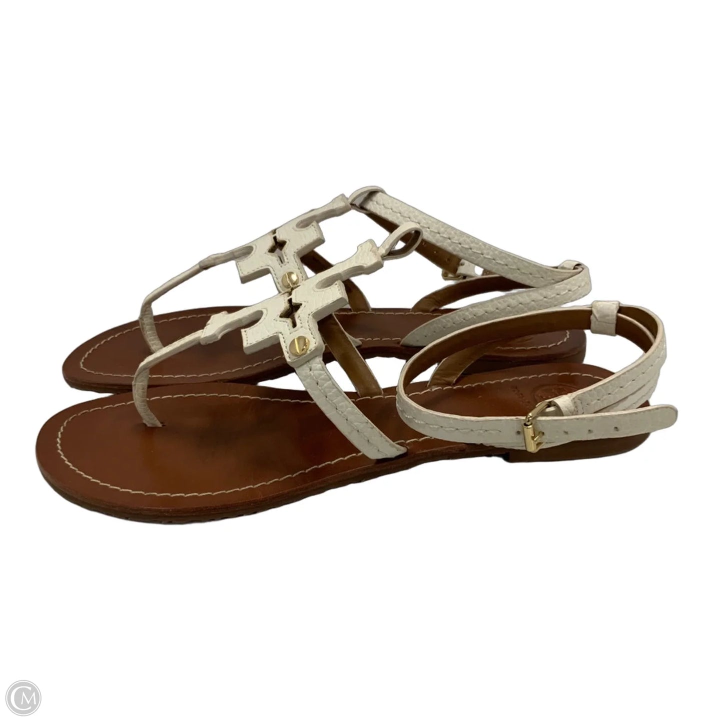 Sandals Designer By Tory Burch In White, Size: 8.5