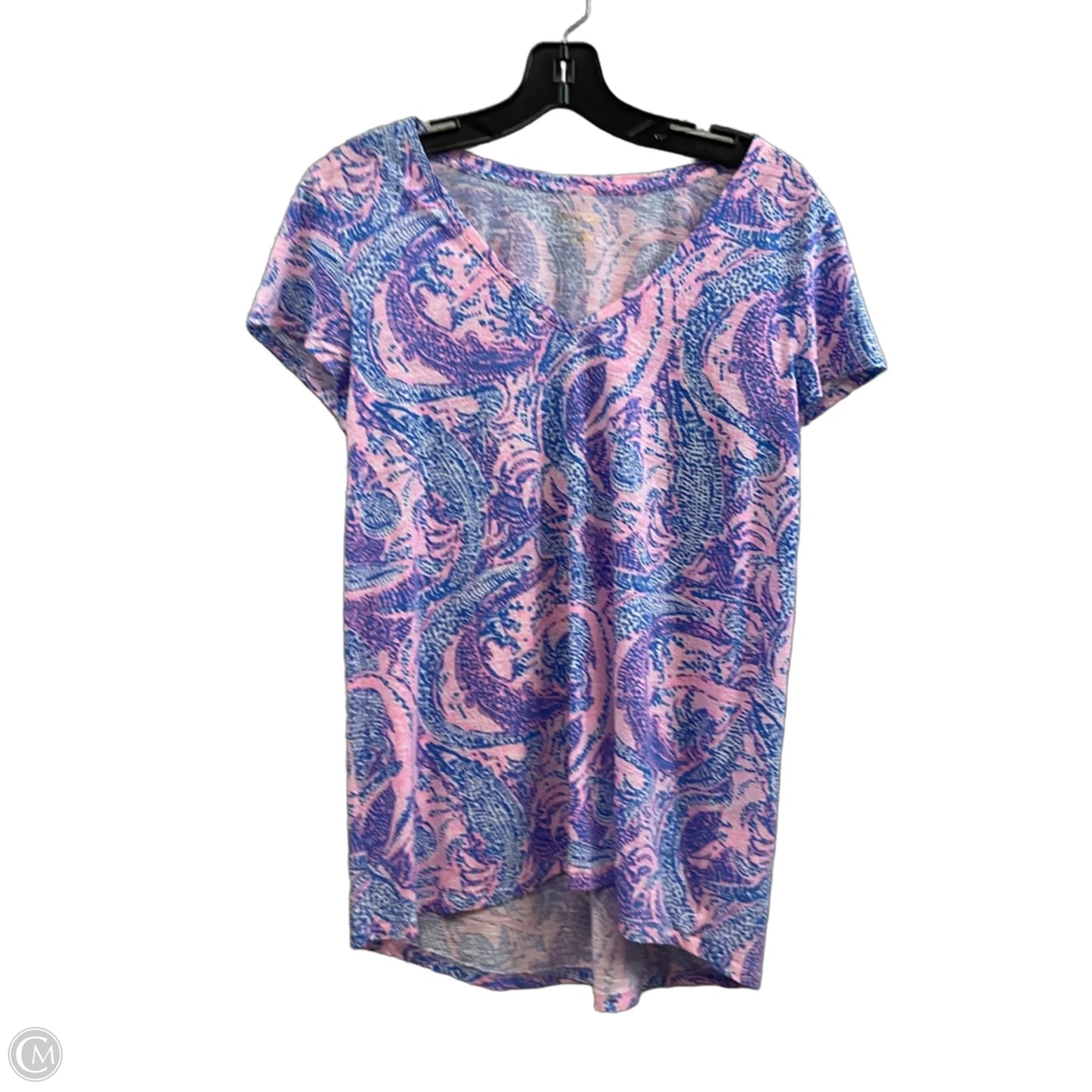 Top Short Sleeve By Lilly Pulitzer In Blue, Size: M