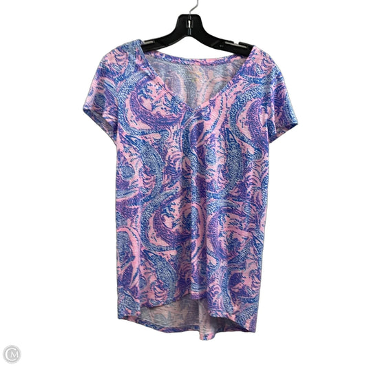 Top Short Sleeve By Lilly Pulitzer In Blue, Size: M