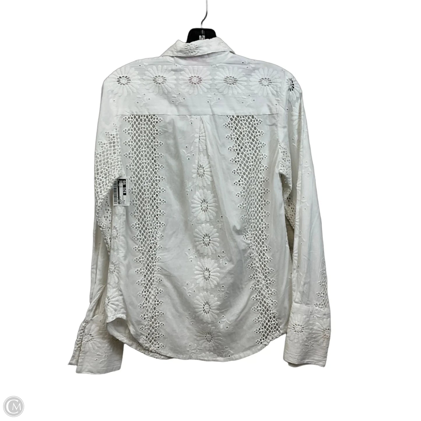 Blouse Long Sleeve By Cake Couture In White, Size: M
