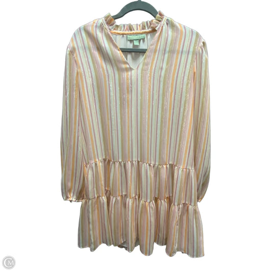 Dress Casual Short By Ryegrass In Orange & Pink, Size: S