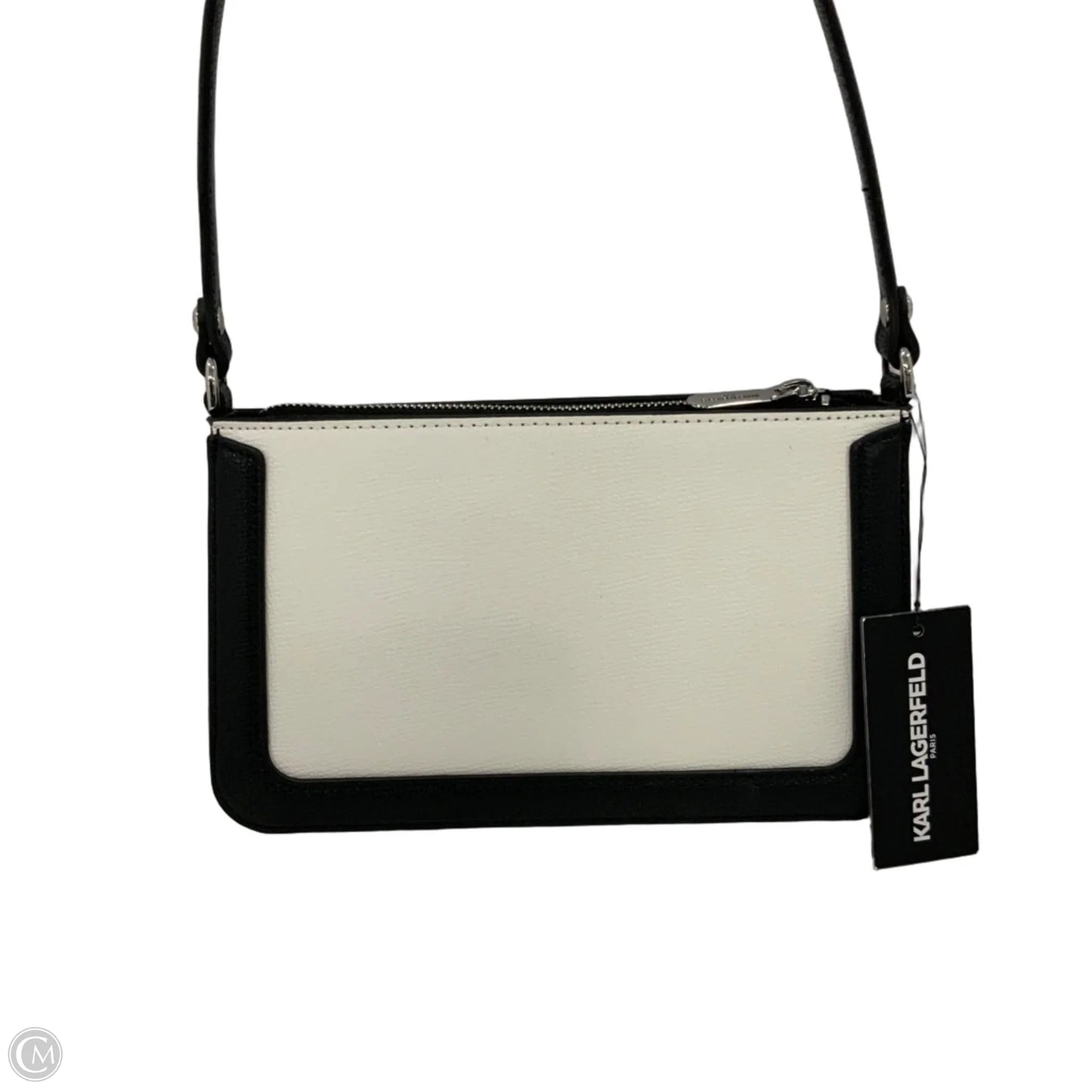 Handbag Leather By Karl Lagerfeld, Size: Small