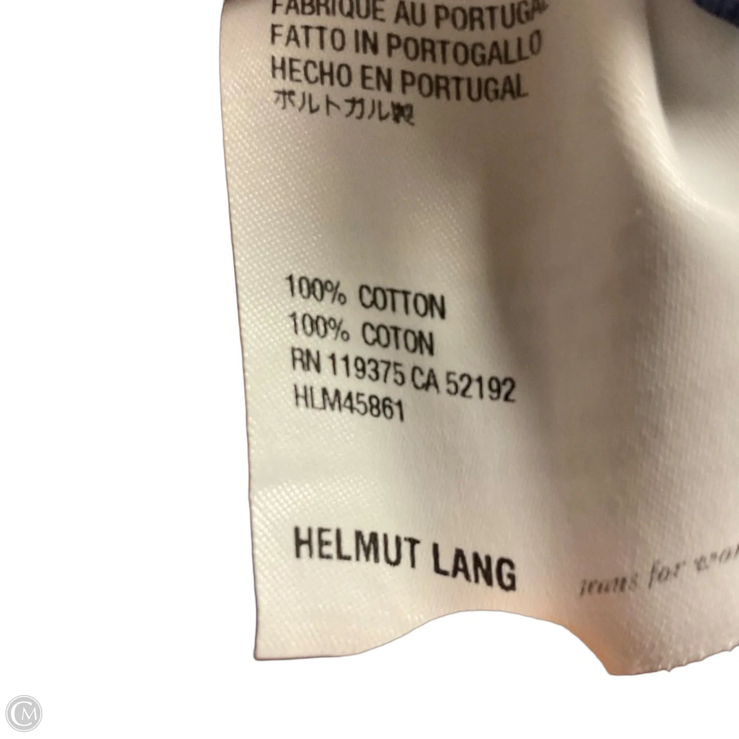 Sweatshirt Hoodie By Helmut Lang In Blue, Size: M