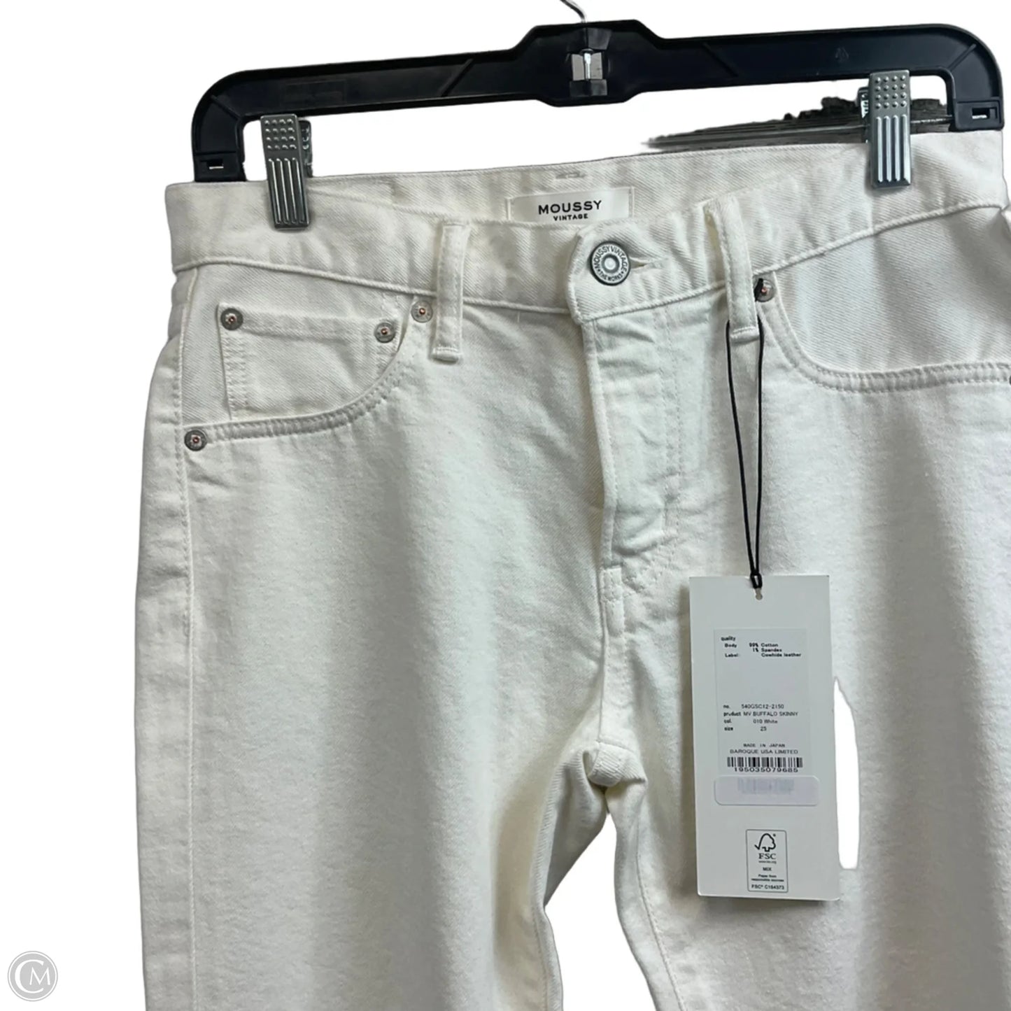 Jeans Straight By MOUSSY VINTAGE In White Denim, Size: 0